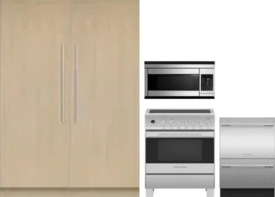 5 Piece Package Includes Refrigerator, Freezer, Range, Microwave And Dishwasher